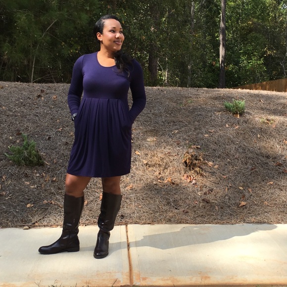 Long sleeve dress, color: Navy XXL 14/16, - Picture 2 of 4